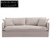 Cove 3 Seater Slip Cover Sofa - Taupe Linen Stool