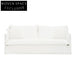 Cove 3 Seater Slip Cover Sofa - White Linen Stool