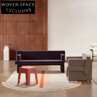 Coze Modern Irregular Blue Polyester Area Rug, 0.5-inch Thick, Geometric Style