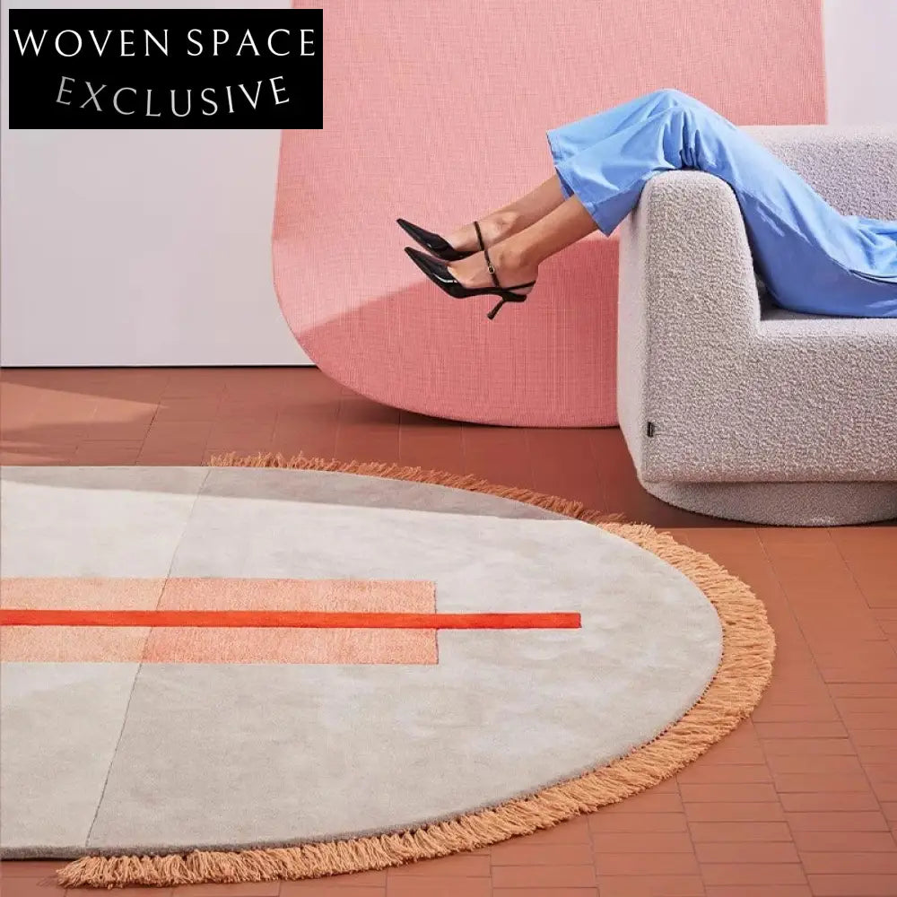 Coze Modern Irregular Blue Polyester Area Rug, 0.5-inch Thick, Geometric Style