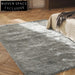 Cozy Abstract Pattern Polyester Area Rug - Machine Made Milky Silk Style