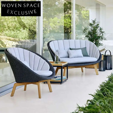 Cozy All-Weather Rattan Balcony Lounge Chair & Coffee Table Set