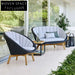 Cozy All-Weather Rattan Balcony Lounge Chair & Coffee Table Set