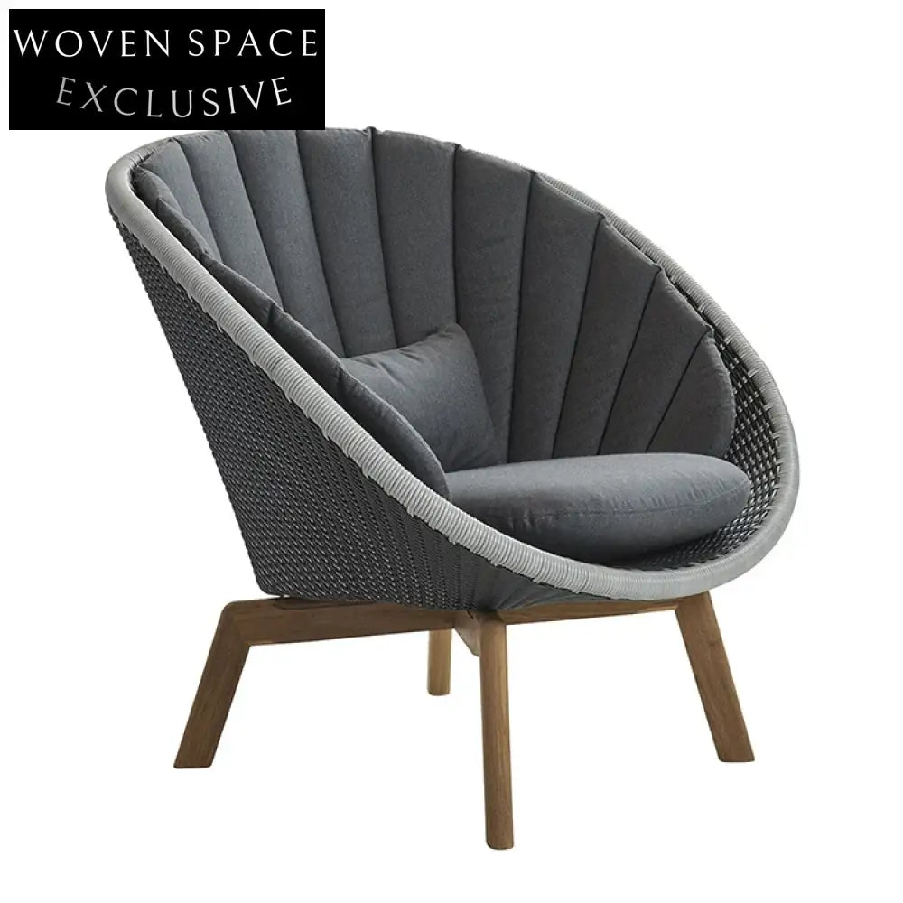 Cozy All-Weather Rattan Balcony Lounge Chair & Coffee Table Set