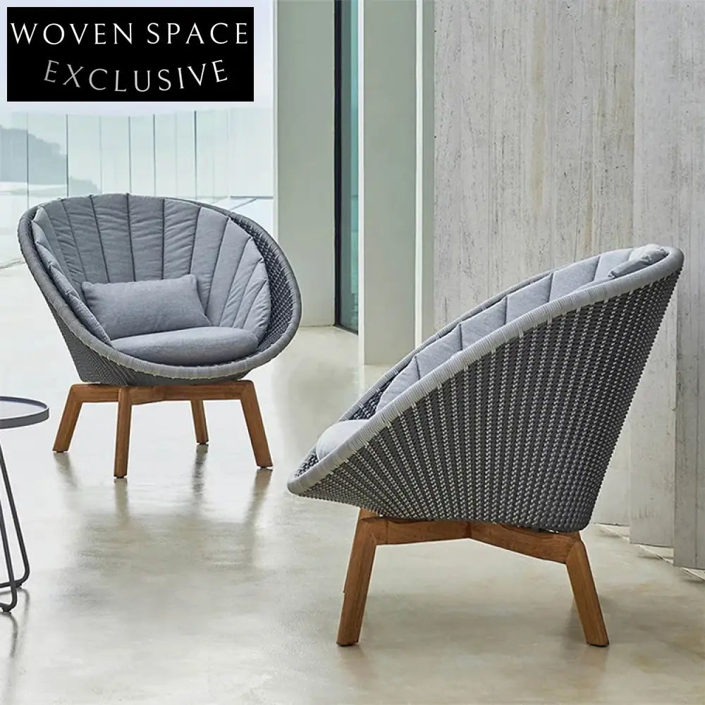 Cozy All-Weather Rattan Balcony Lounge Chair & Coffee Table Set