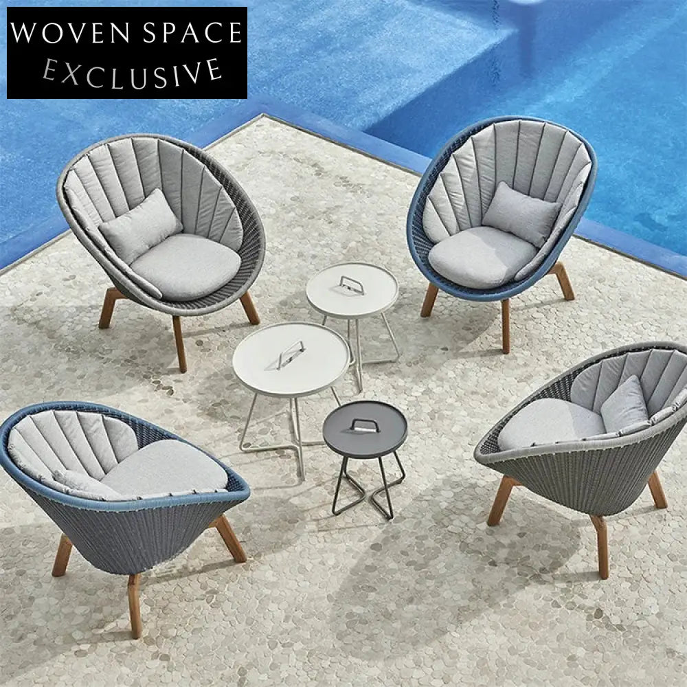 Cozy All-Weather Rattan Balcony Lounge Chair & Coffee Table Set