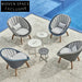 Cozy All-Weather Rattan Balcony Lounge Chair & Coffee Table Set