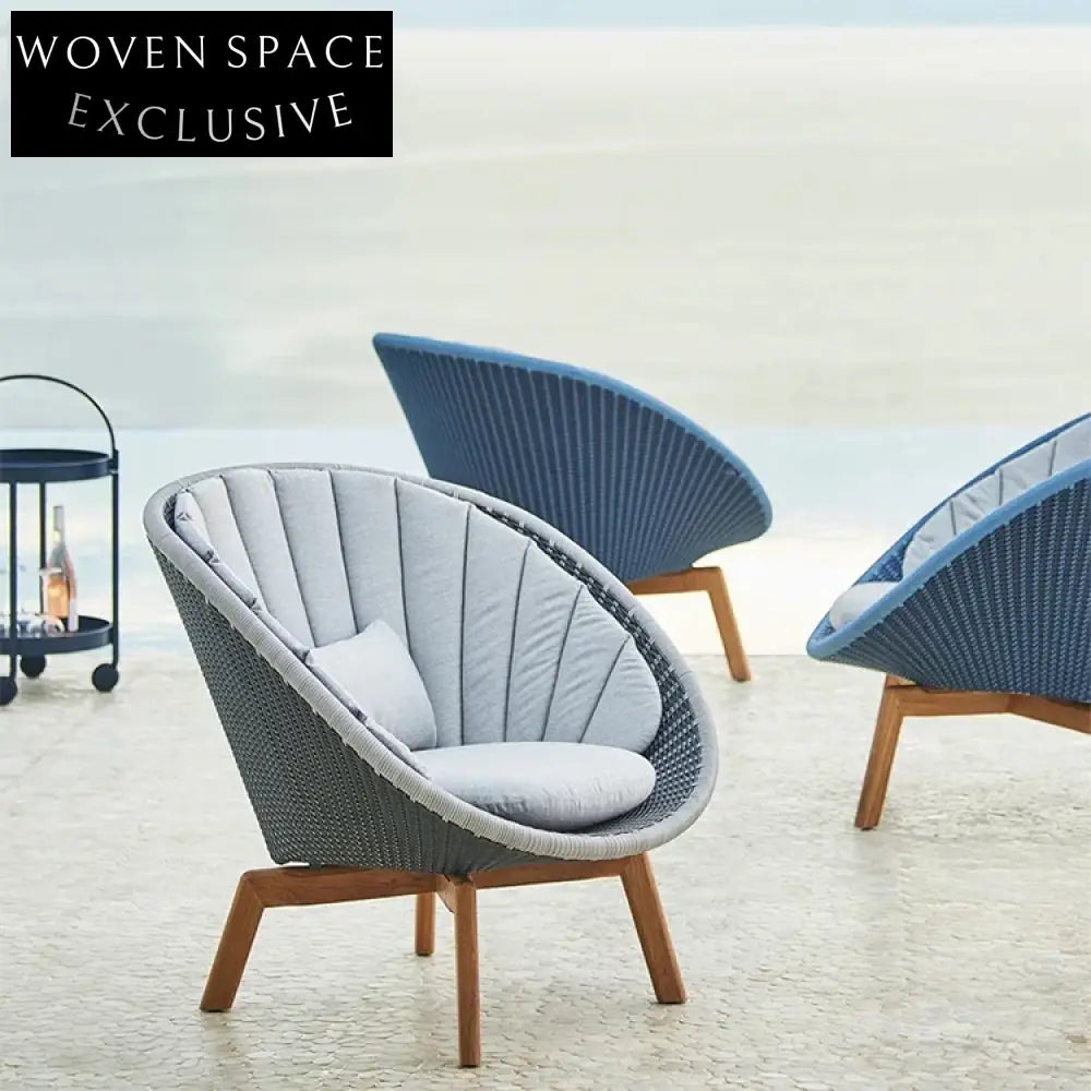 Cozy All-Weather Rattan Balcony Lounge Chair & Coffee Table Set