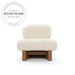 Cozy Boucle Fabric Single Recliner Lounge Chair with White Wooden Base
