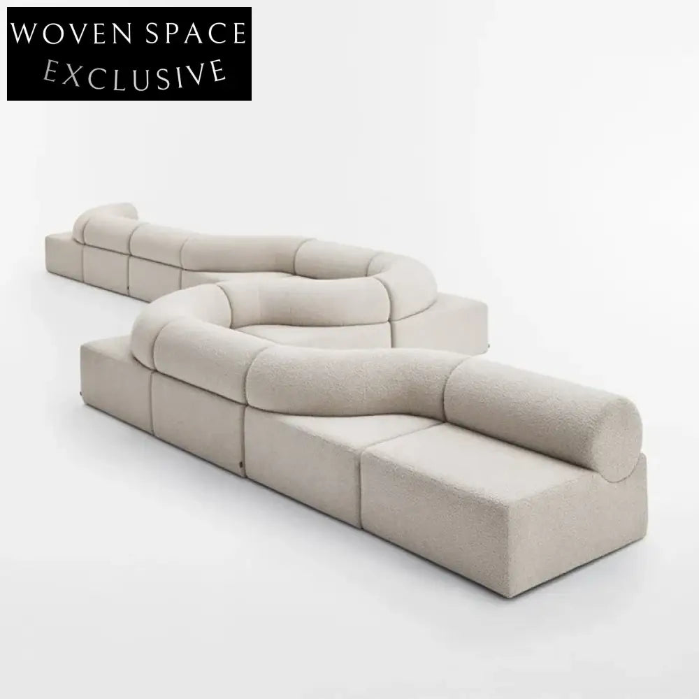 Cozy Boucle L-Shape Modular Sofa Set – Perfect for Hotel Lobbies & Modern Homes