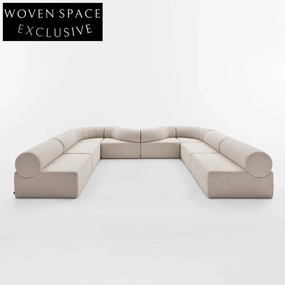 Cozy Boucle L-Shape Modular Sofa Set – Perfect for Hotel Lobbies & Modern Homes