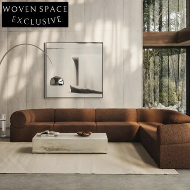 Cozy Boucle L-Shape Modular Sofa Set – Perfect for Hotel Lobbies & Modern Homes