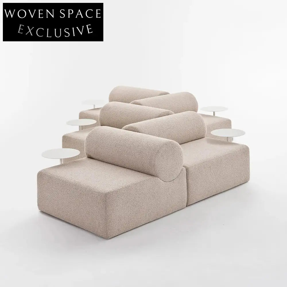 Cozy Boucle L-Shape Modular Sofa Set – Perfect for Hotel Lobbies & Modern Homes