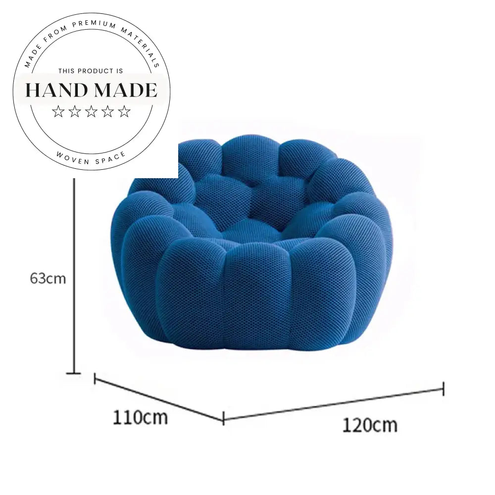 Cozy Bubble Velvet Fabric Lounge Armchair for Modern Living Spaces
