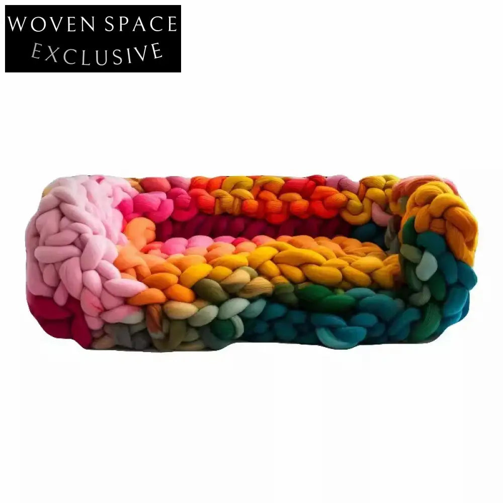 Cozy Colorful Sectional Sofa, Solid Wood Frame, Velvet Braided Living Room Set