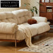 Cozy Feather Chesterfield Sofa with Metal Frame, Minimalist Sectional Fabric Floor Design