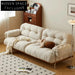 Cozy Feather Chesterfield Sofa with Metal Frame, Minimalist Sectional Fabric Floor Design