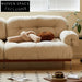 Cozy Feather Chesterfield Sofa with Metal Frame, Minimalist Sectional Fabric Floor Design