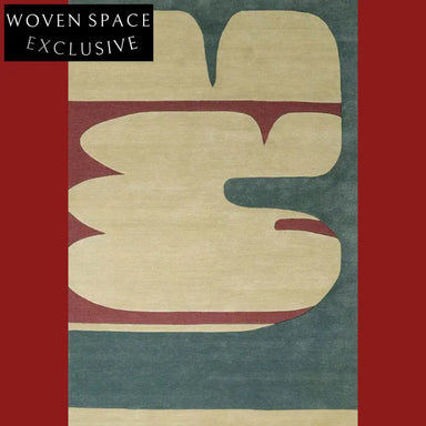 Cozy Handmade Cream Area Rug: Modern Minimalist Polyester Living Room Decor