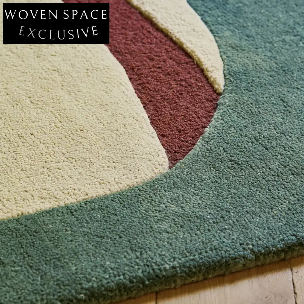 Cozy Handmade Cream Area Rug: Modern Minimalist Polyester Living Room Decor