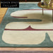 Cozy Handmade Cream Area Rug: Modern Minimalist Polyester Living Room Decor