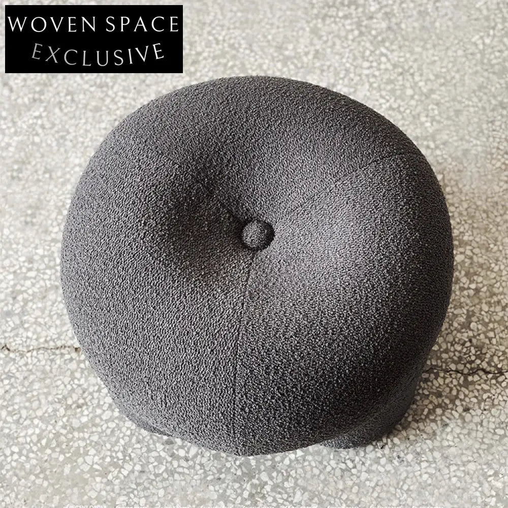 Cozy Lamb Wool Kids Ottoman Chair, Soft Nordic Living Room Pouf Stool