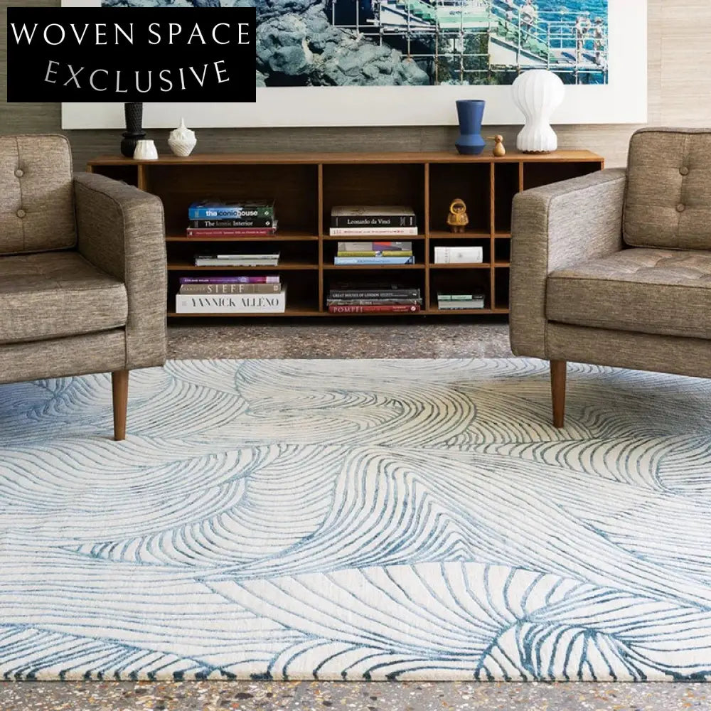 Cozy Modern Minimalist Handmade Polyester Area Rug for Living Room