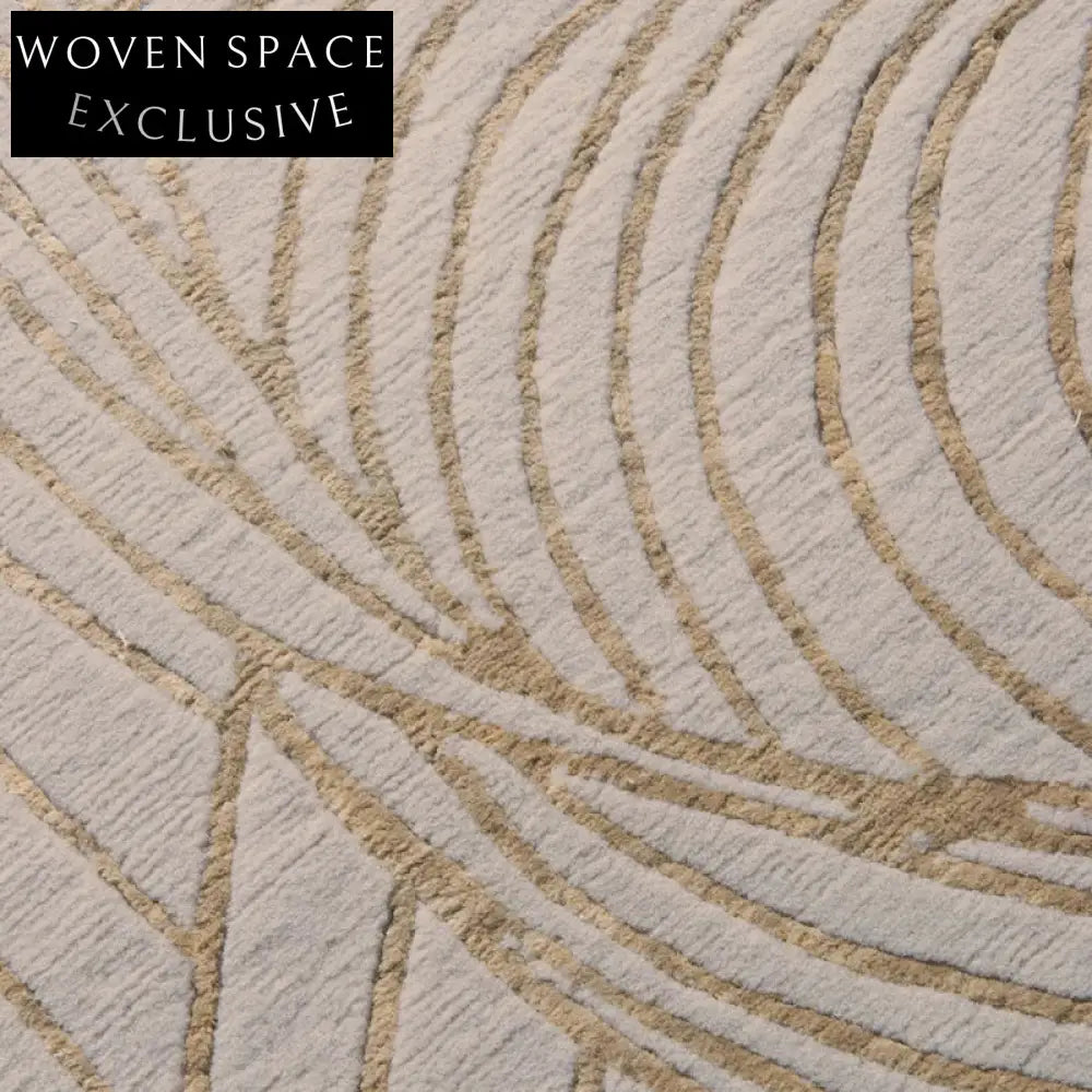 Cozy Modern Minimalist Handmade Polyester Area Rug for Living Room