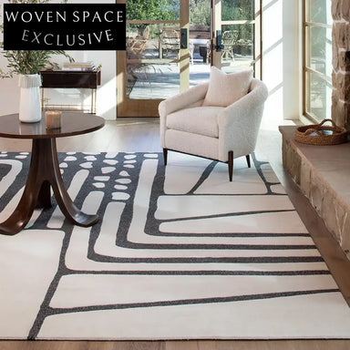 Cozy Modern Minimalist Polyester Geometric Area Rug for Living Room Bedroom