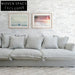 Cozy Nordic Feather-Filled Linen Fabric Solid Wood Living Room Sofa