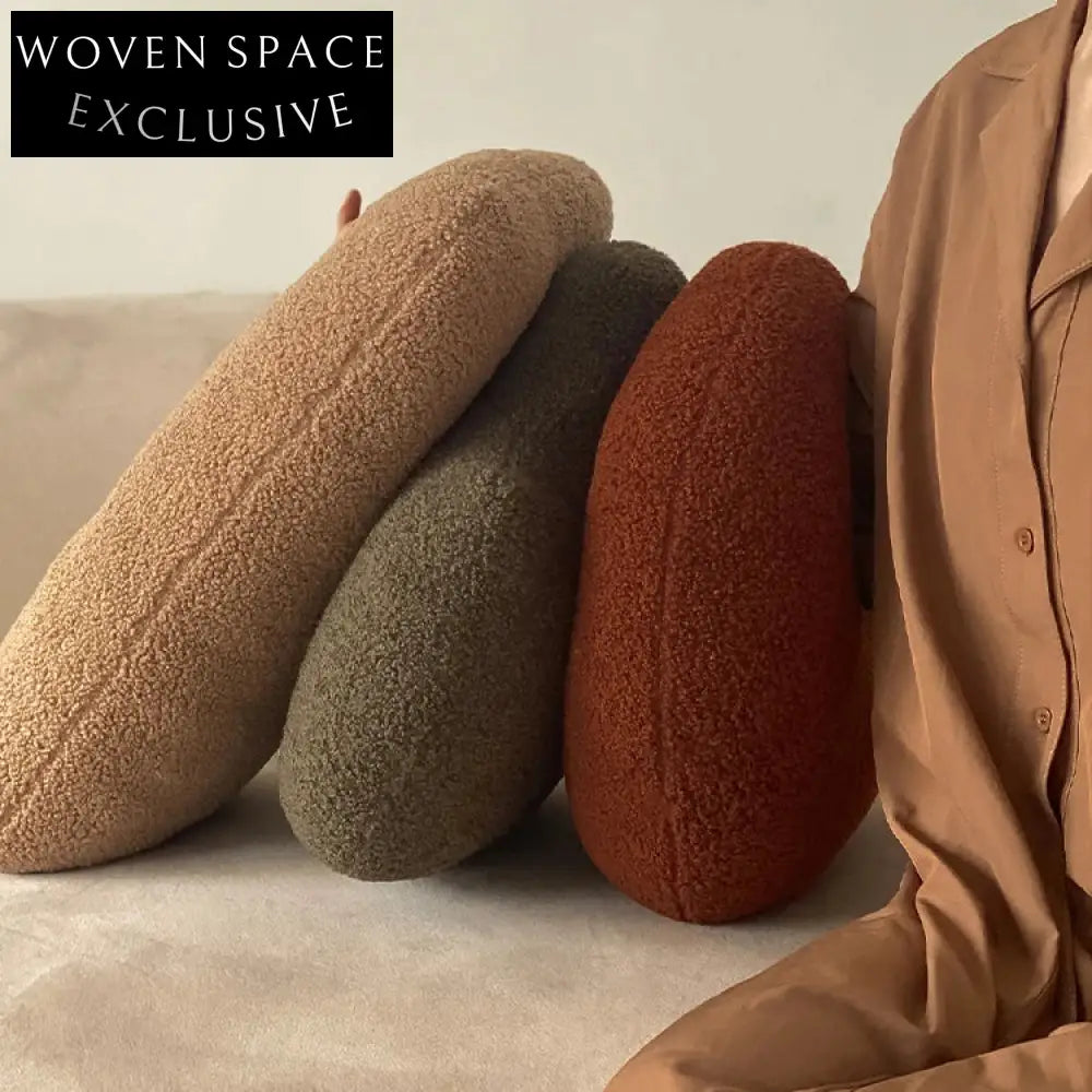 Cozy Nordic Irregular Shape Teddy Fabric Home Decor Accent Pillow