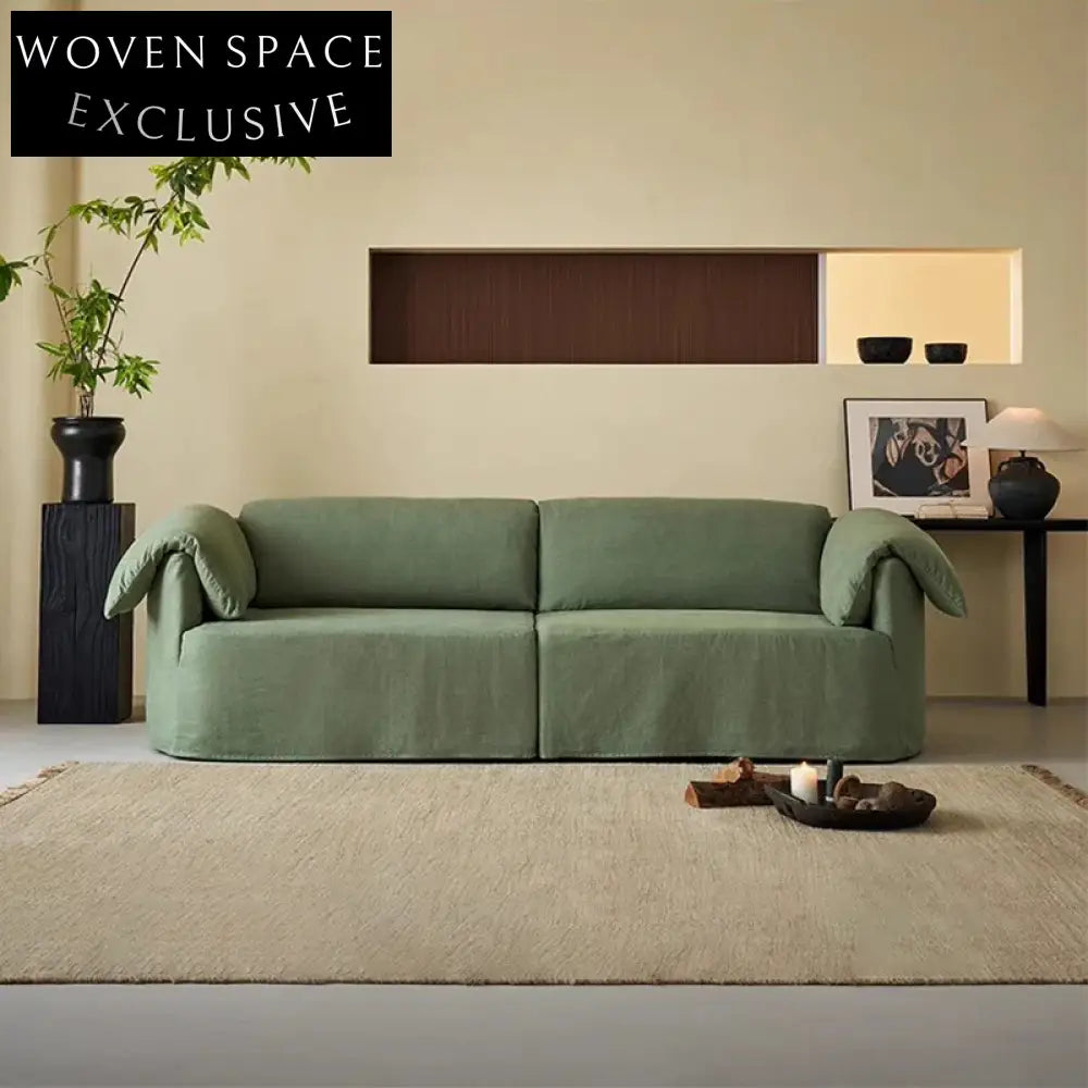 Cozy Nordic Linen Fabric Sectional Sofa Set for Modern Living Room