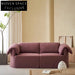 Cozy Nordic Linen Fabric Sectional Sofa Set with Solid Wood Frame