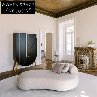 Cozy Nordic Sherpa Fleece Curved Sectional Sofa – Luxurious Living Room Comfort