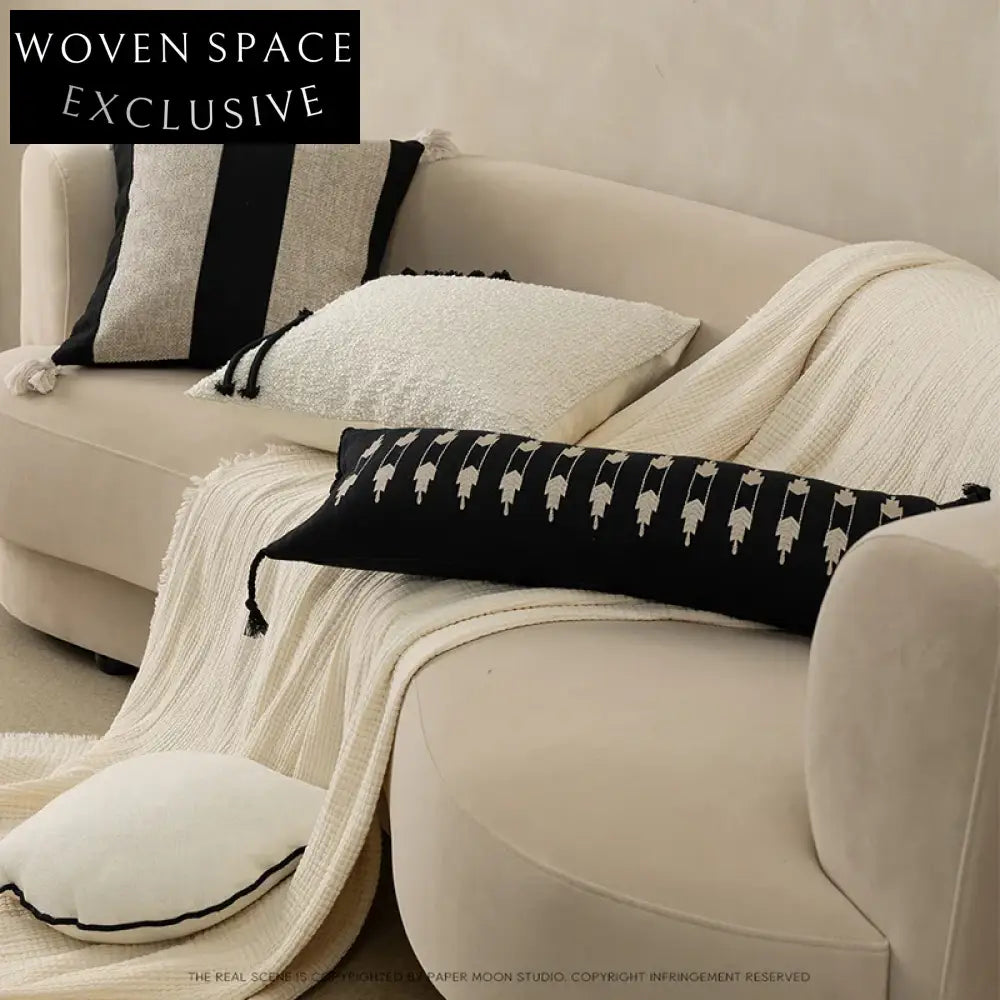 Cozy Nordic Style Cotton Linen Decorative Throw Pillow for Home Sofa Decor