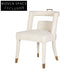 Cozy Nordic Teddy Fabric Lamb Wool High Back Accent Dining Chair
