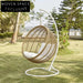 Cozy Outdoor Rattan Egg Swing Chair with Stand for Patio Seating