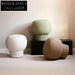 Cozy Teddy Fabric Mushroom Ottoman Round Stool Modern Living Room Footrest