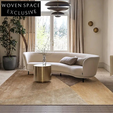 Cream Fluffy Nordic Geometric Pattern Area Rug for Living Room Bedroom Decor