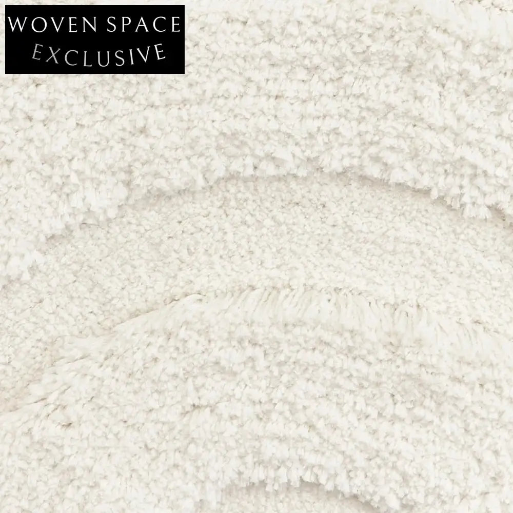 Cream Milk Silk Area Rug - Soft Woven Traditional Living Room Carpet