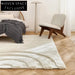 Cream Milk Silk Area Rug - Soft Woven Traditional Living Room Carpet
