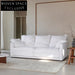Cream Style Light Luxury Solid Wood Feather Linen Upholstery Corner Sofa