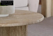 Tostone French Retro Cream Natural Travertine Coffee Table for Modern Living Rooms