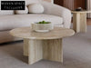 Tostone French Retro Cream Natural Travertine Coffee Table for Modern Living Rooms