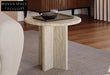 Tostone French Retro Cream Natural Travertine Coffee Table for Modern Living Rooms
