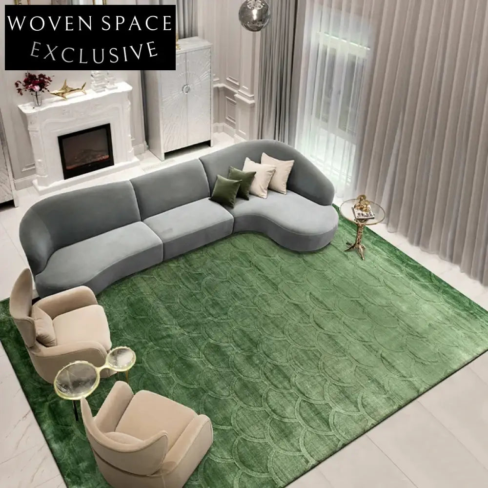 Cream Wabi-Sabi Style Modern Minimalist Living Room Area Rug