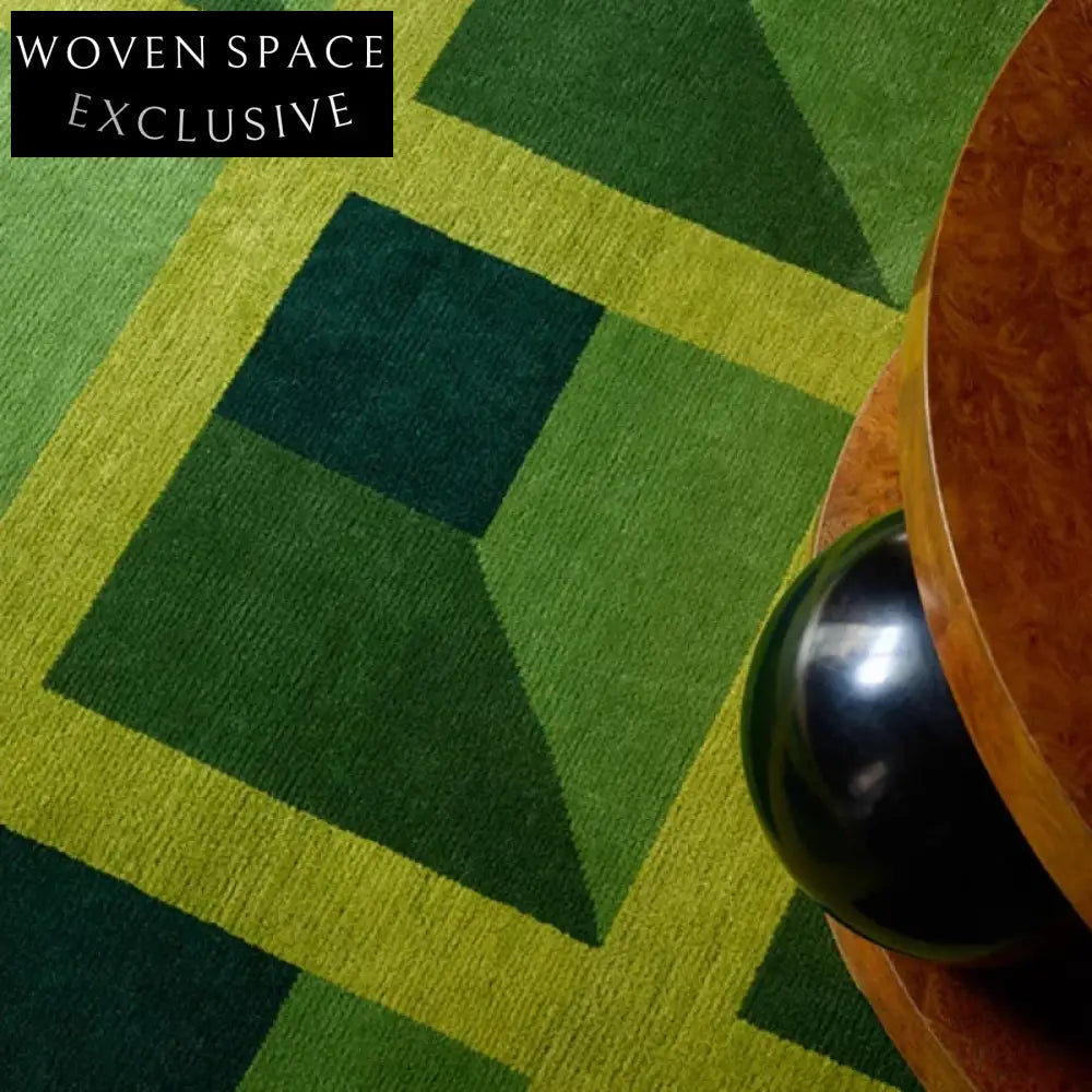 Cream Wood Wilton Geometric Polyester Area Rug for Living Room