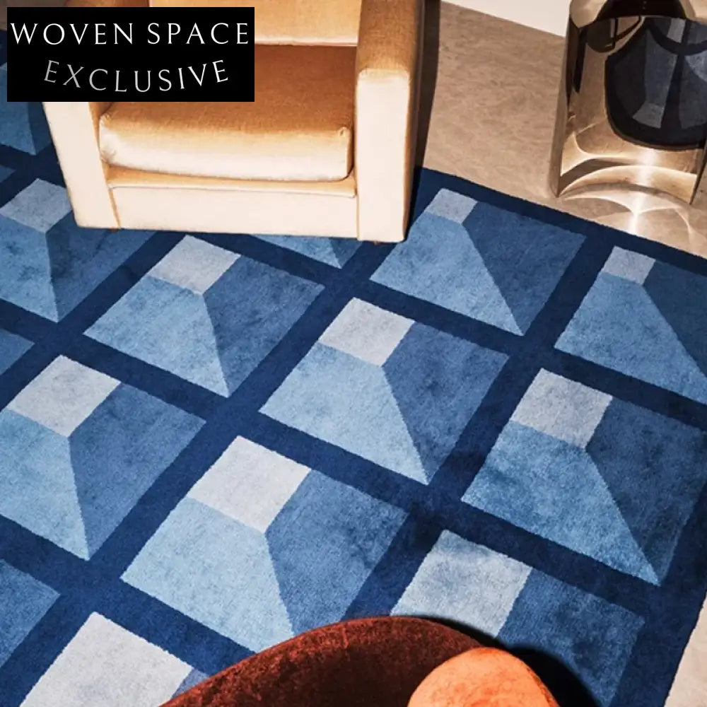 Cream Wood Wilton Geometric Polyester Area Rug for Living Room