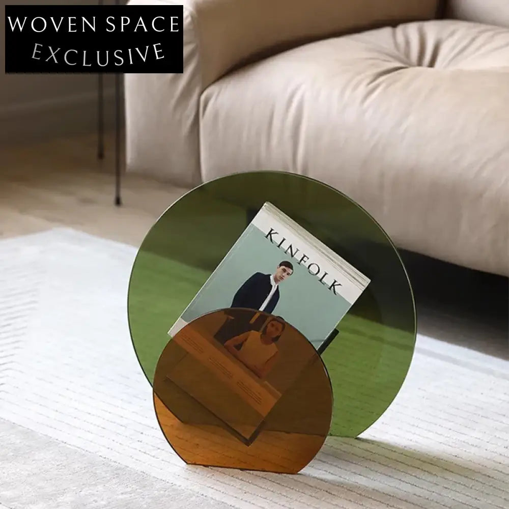 Creative Acrylic Nesting Coffee Table Set, Modern Clear Design with Storage