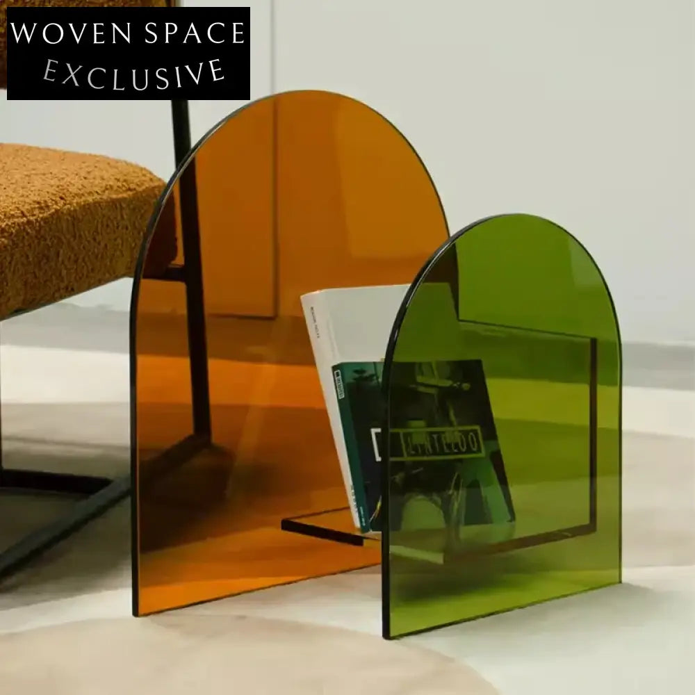 Creative Acrylic Nesting Coffee Table Set, Modern Clear Design with Storage